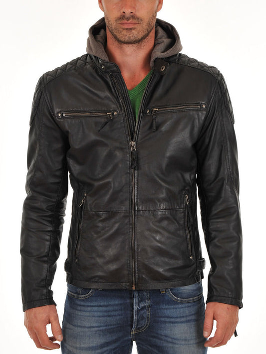 MEN LEATHER JACKET TLF 151