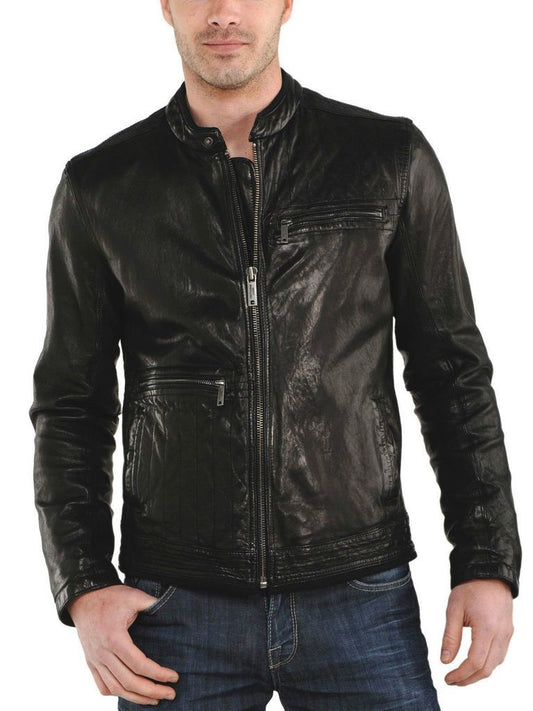 MEN LEATHER JACKET TLF 164