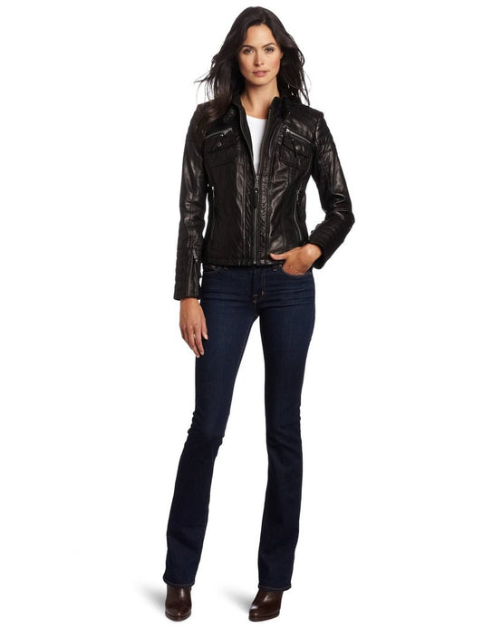 Women leather jacket TLF15