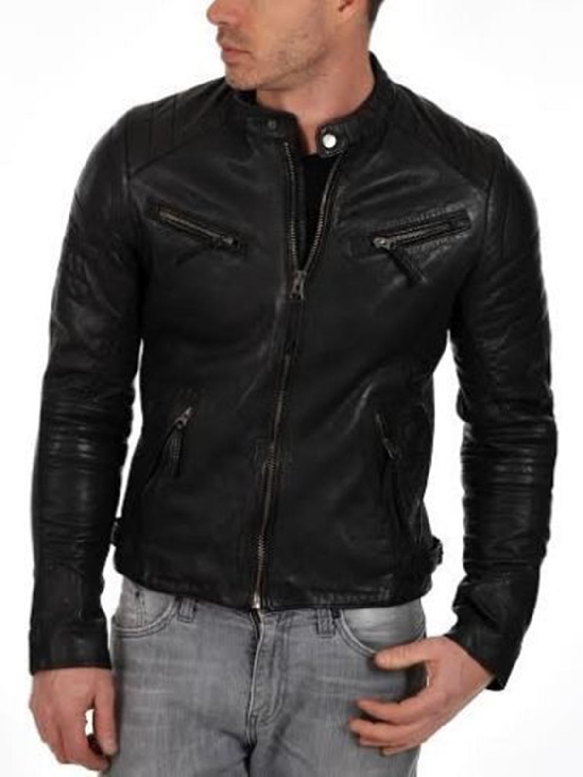 MEN LEATHER JACKET TLF 165