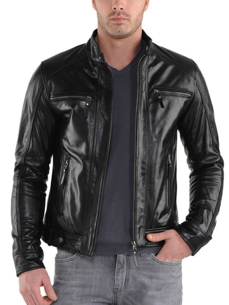 MEN LEATHER JACKET TLF 166