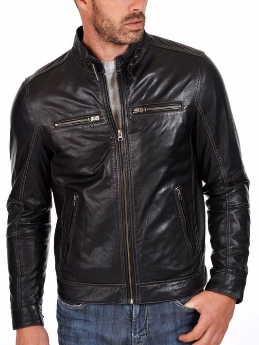 MEN LEATHER JACKET TLF 171