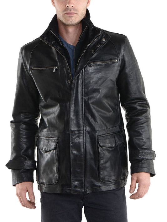 MEN LEATHER JACKET TLF 176