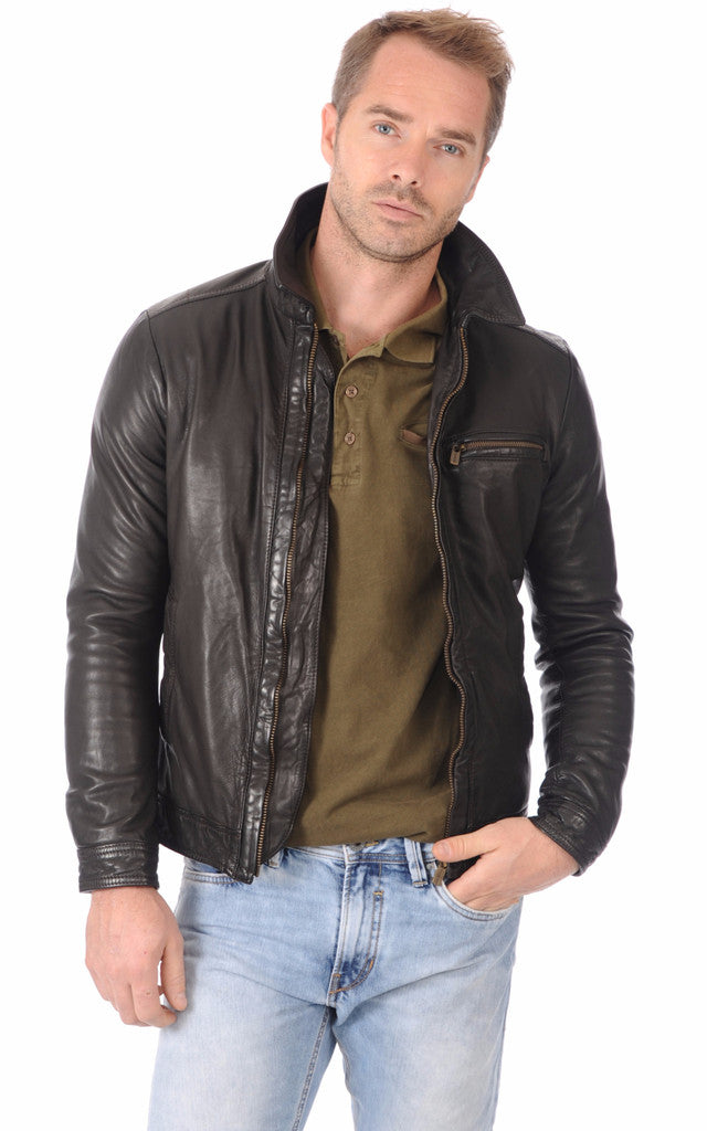 MEN LEATHER JACKET TLF 178