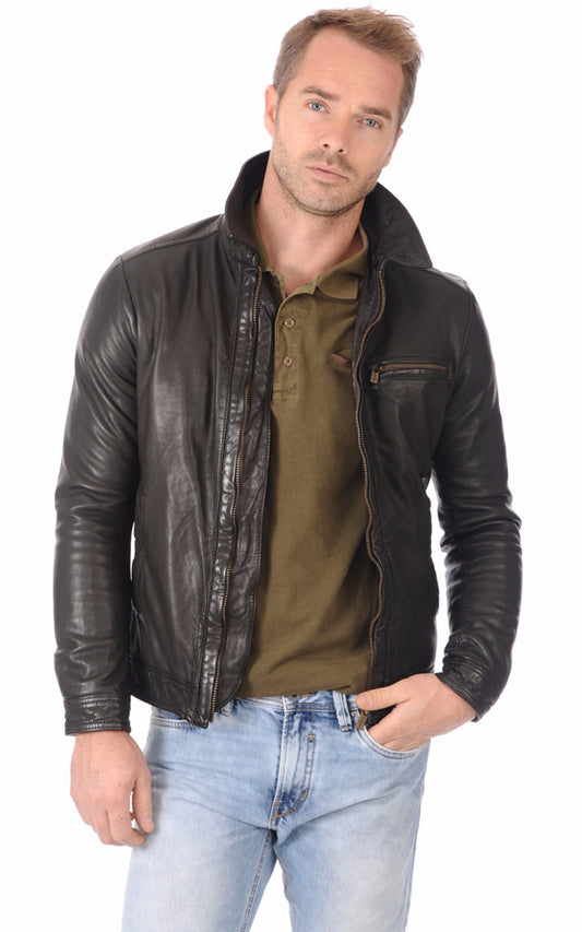 MEN LEATHER JACKET TLF 178