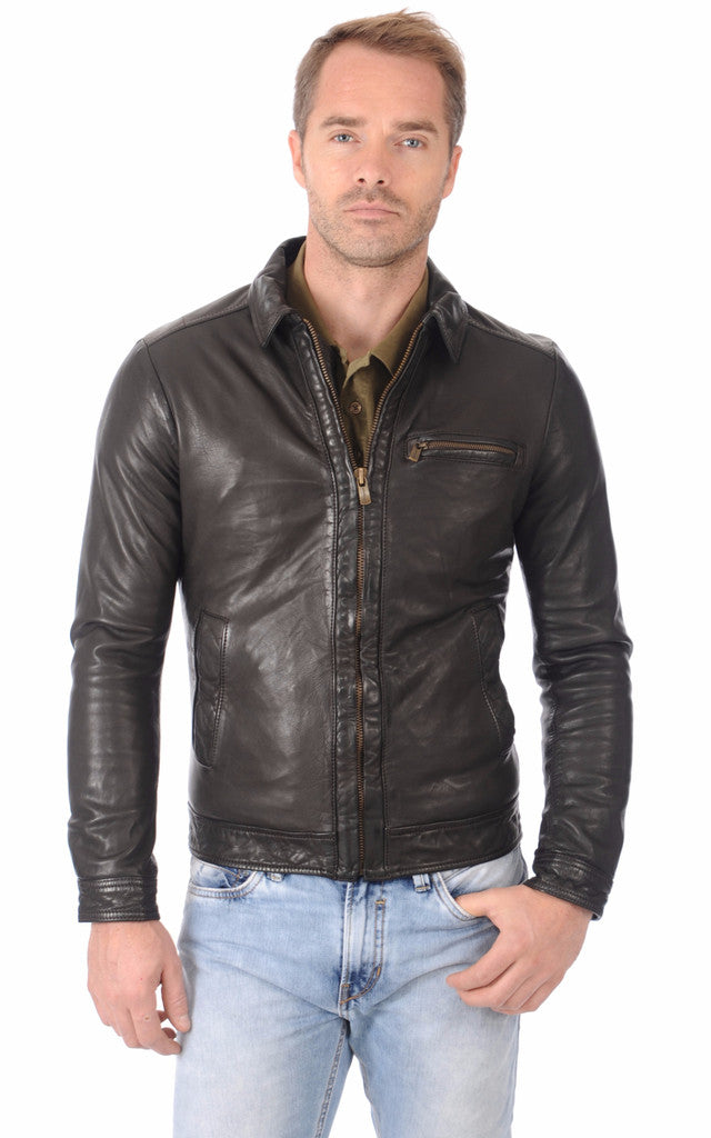 MEN LEATHER JACKET TLF 178