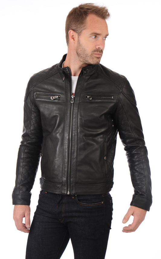 MEN LEATHER JACKET TLF 179