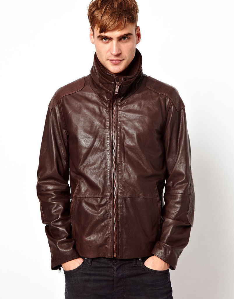 MEN LEATHER JACKET TLF 183
