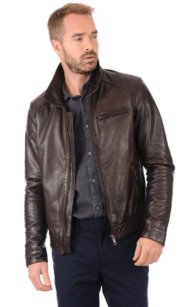 MEN LEATHER JACKET TLF 193