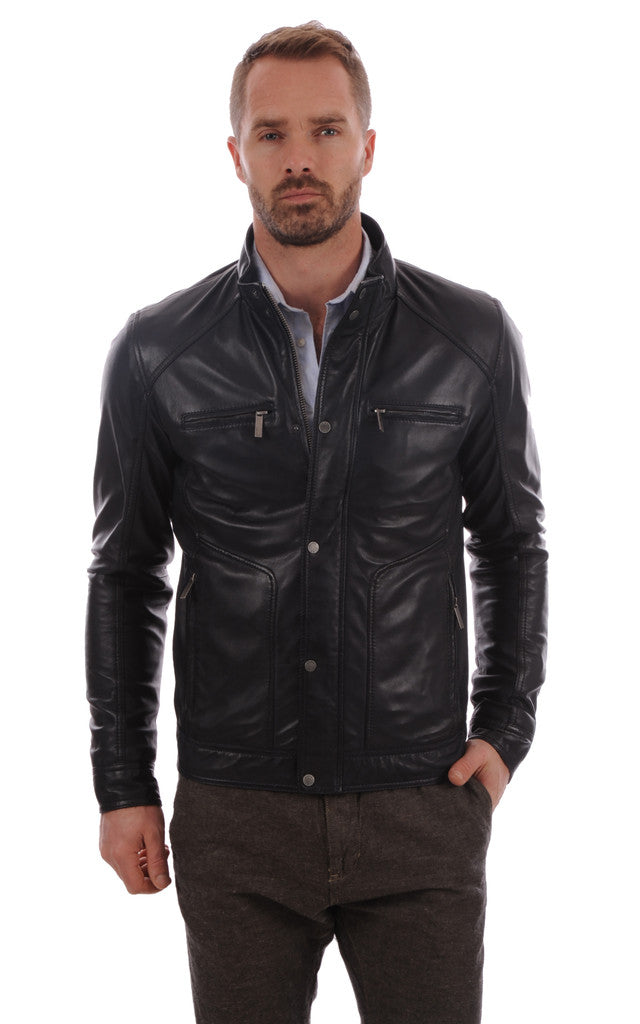 MEN LEATHER JACKET TLF 194