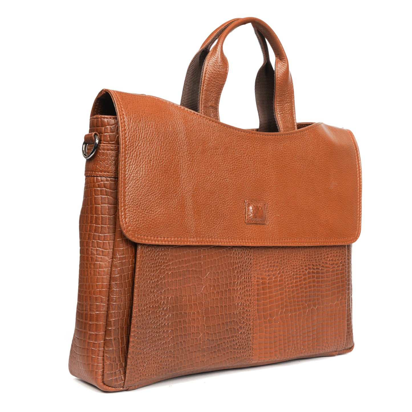 Croc Embossed Laptop messenger bag