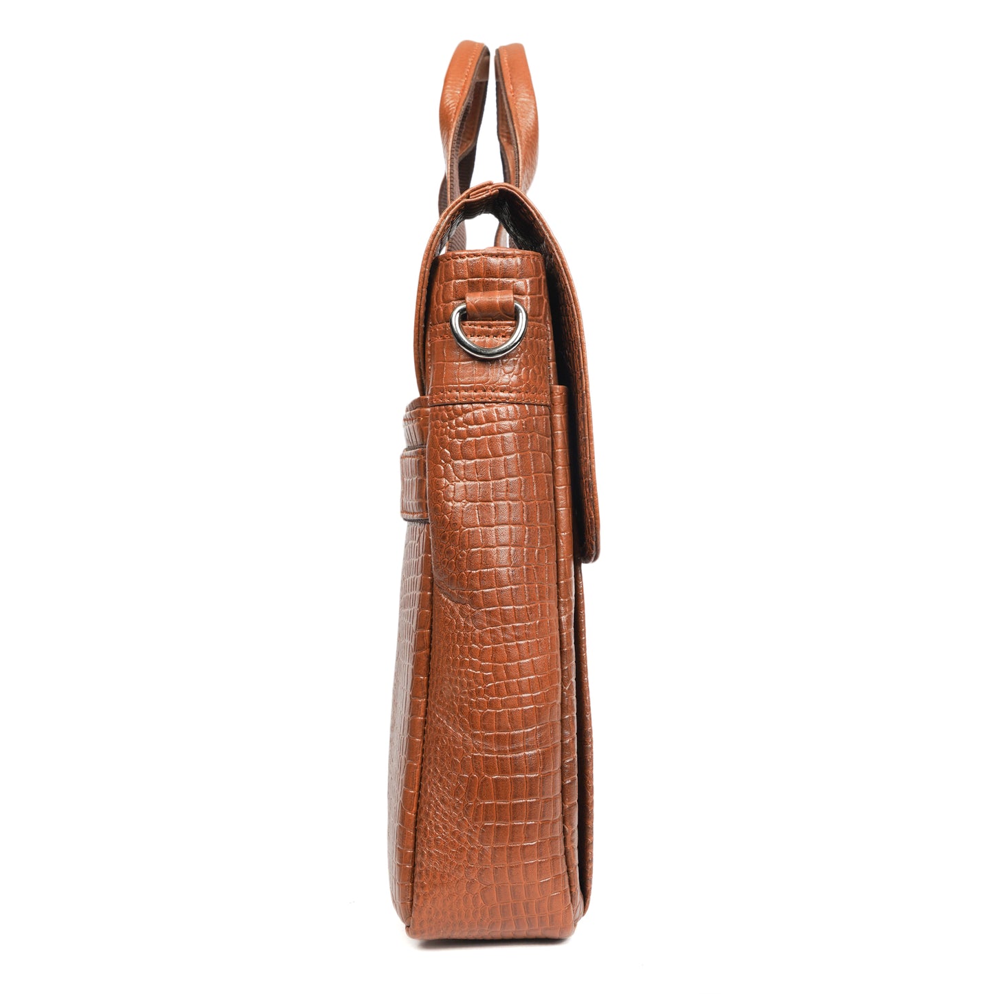 Croc Embossed Laptop messenger bag