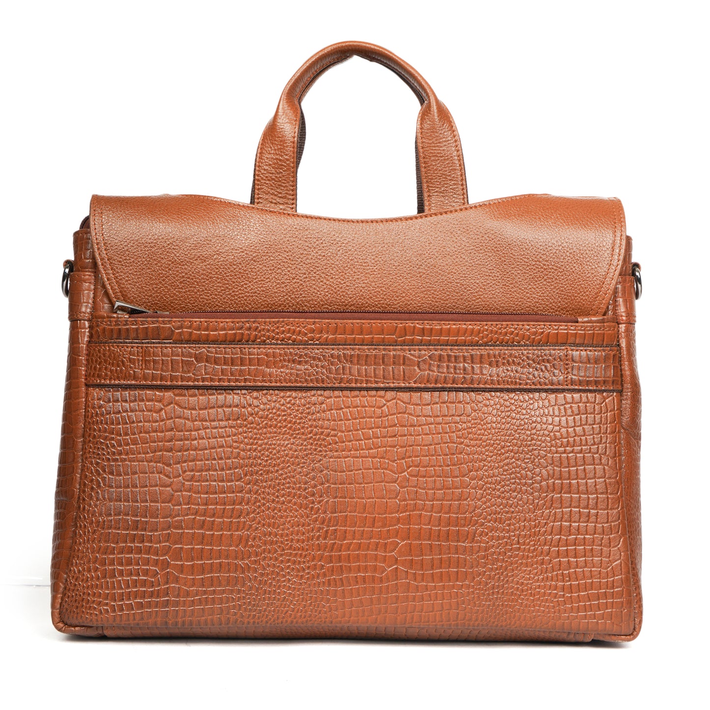 Croc Embossed Laptop messenger bag