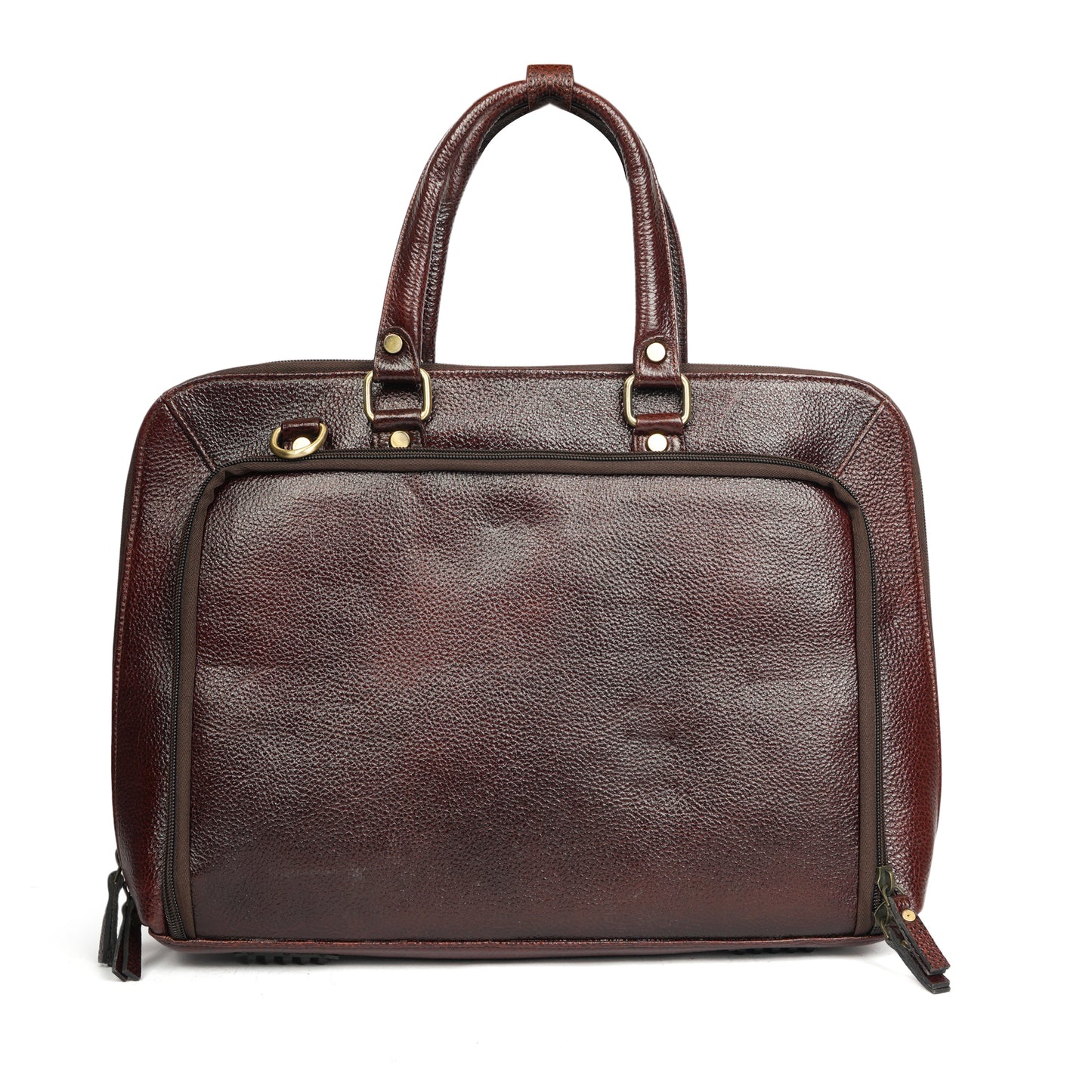 Handmade Burgundy Leather Laptop Bag