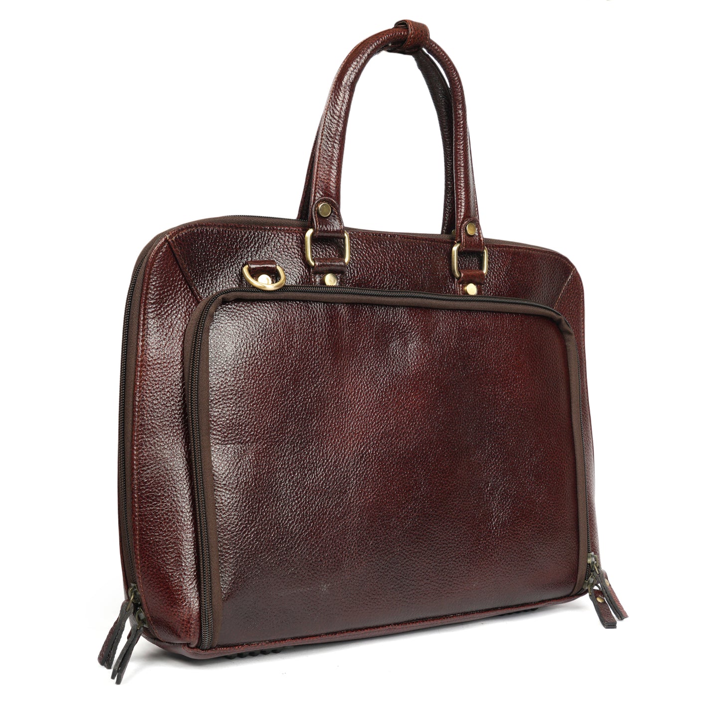 Handmade Burgundy Leather Laptop Bag