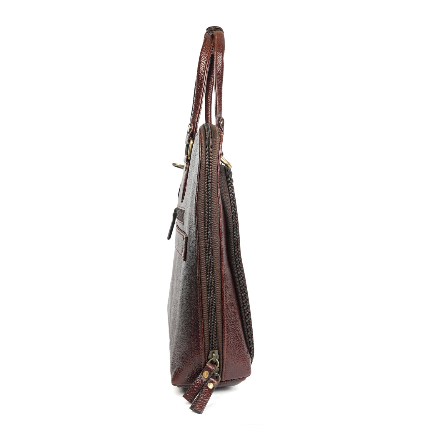 Handmade Burgundy Leather Laptop Bag