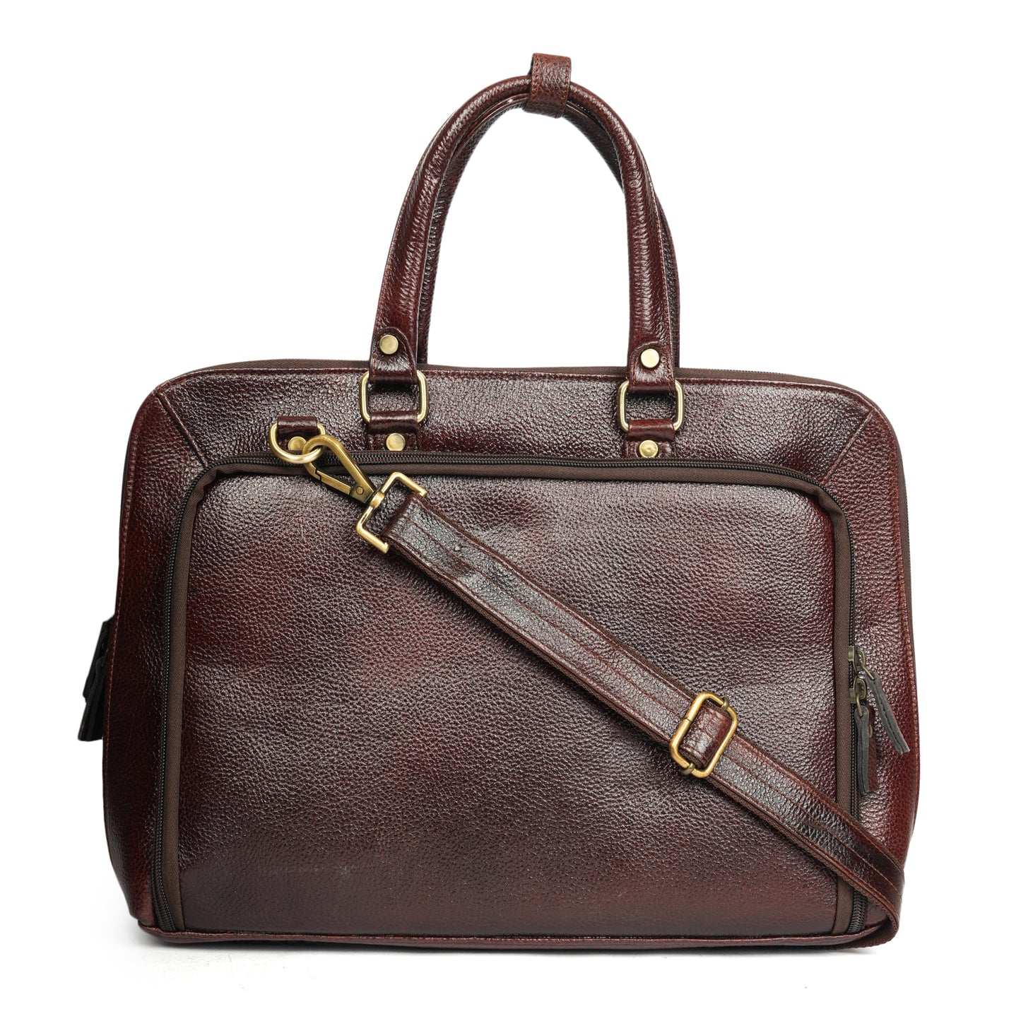 Handmade Burgundy Leather Laptop Bag