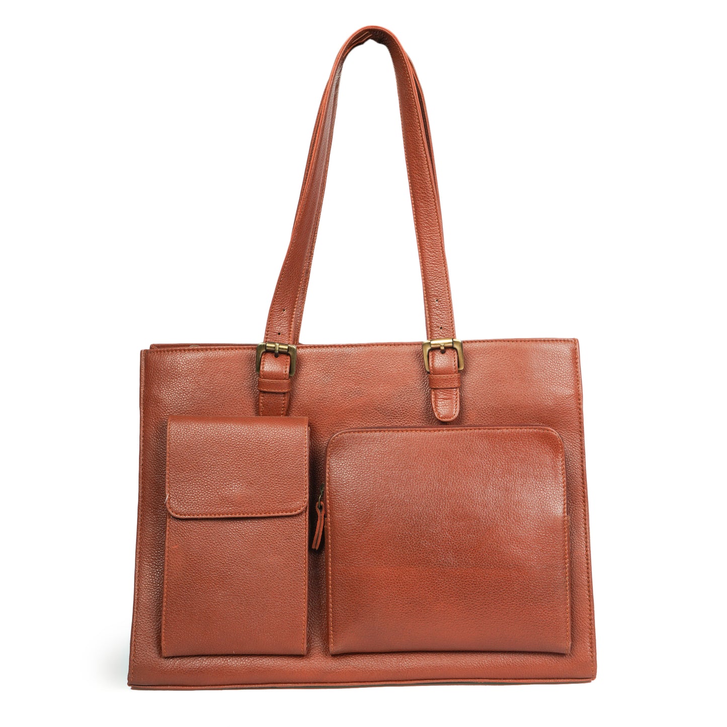 Women's Leather Laptop Tote Bag – Elegant, Functional , Handmade