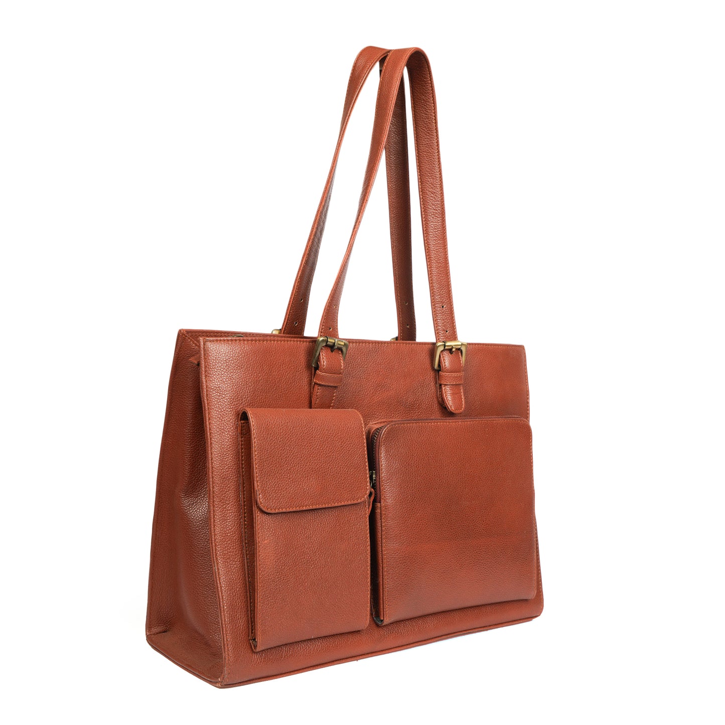 Women's Leather Laptop Tote Bag – Elegant, Functional , Handmade