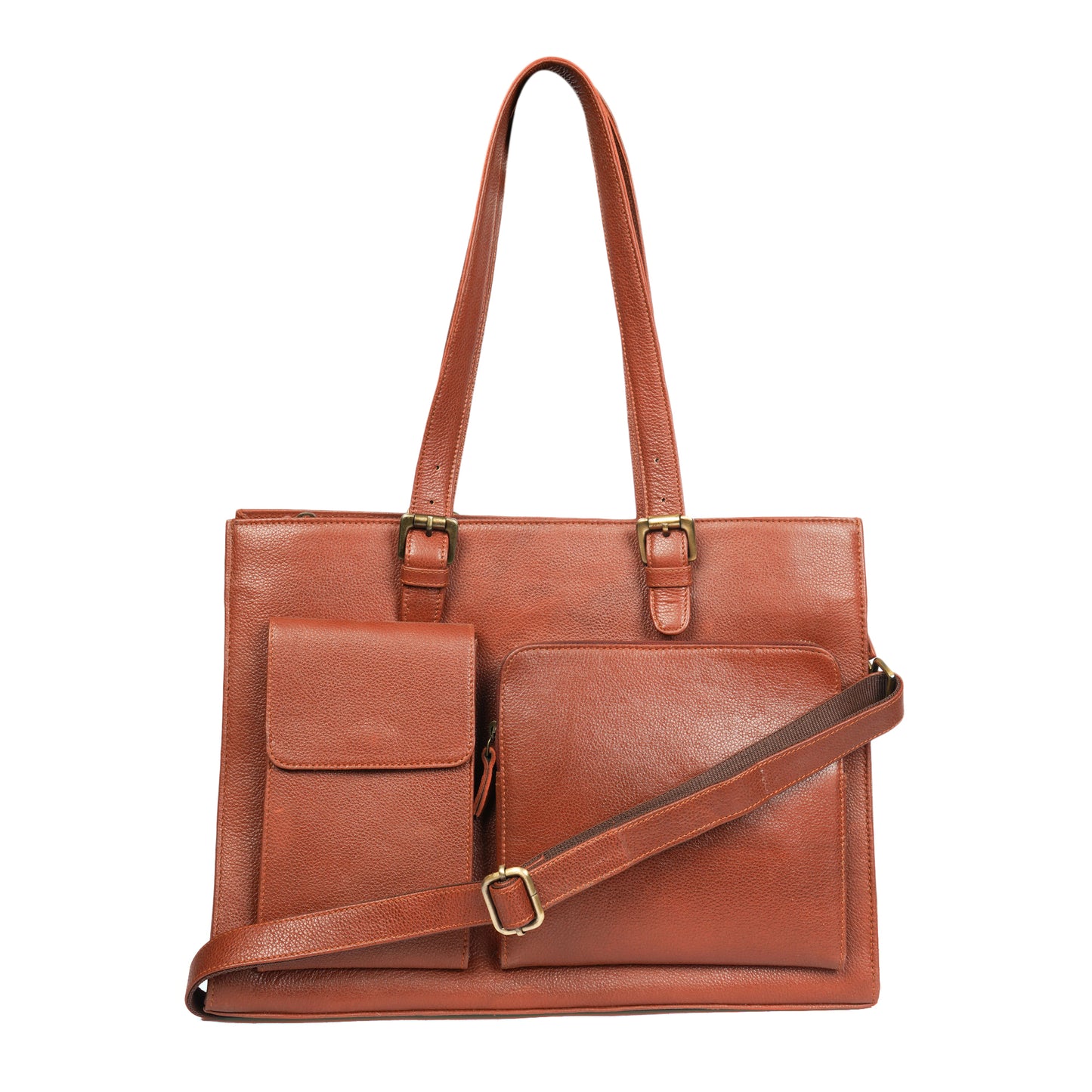 Women's Leather Laptop Tote Bag – Elegant, Functional , Handmade