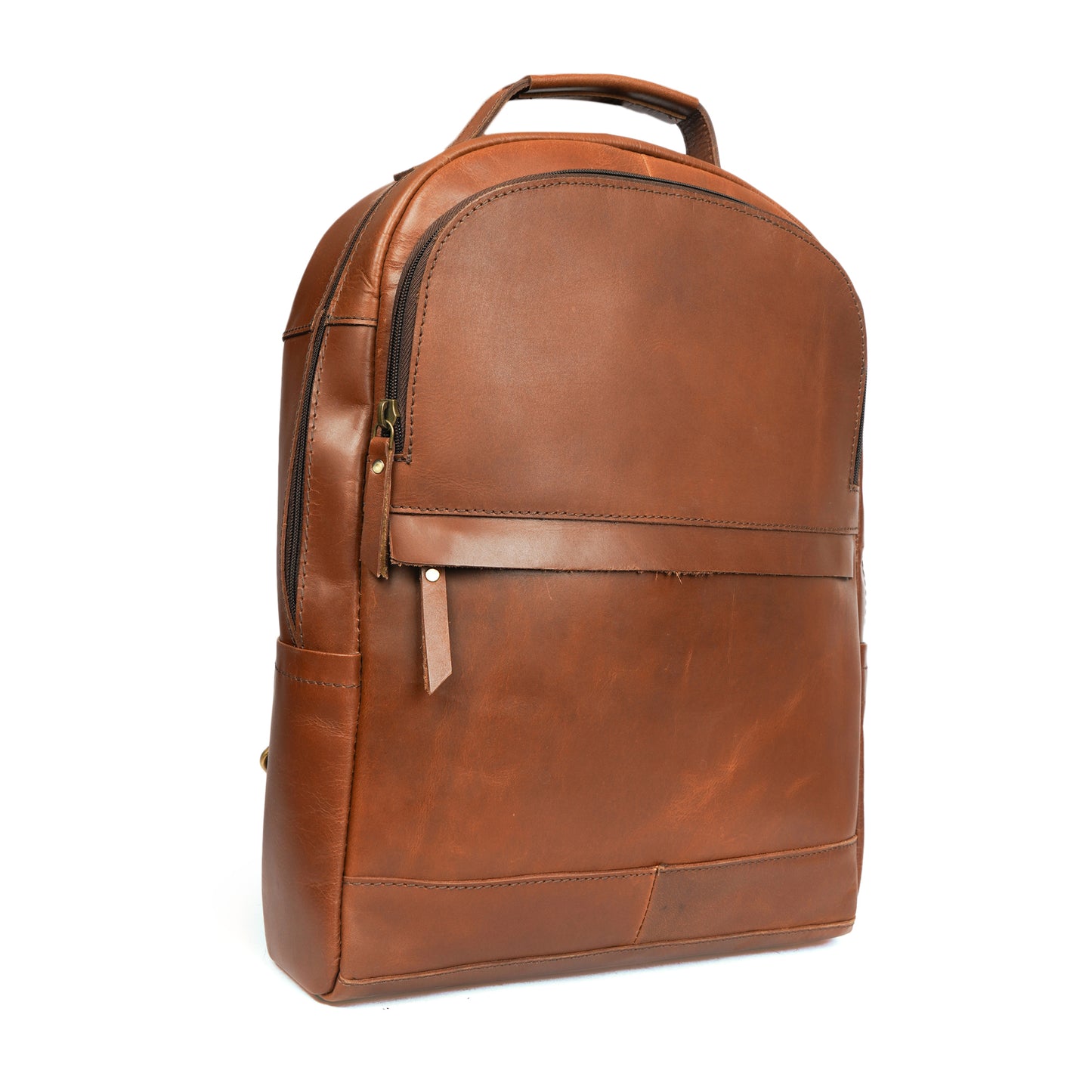 Handmade Tan Brown Leather Backpack