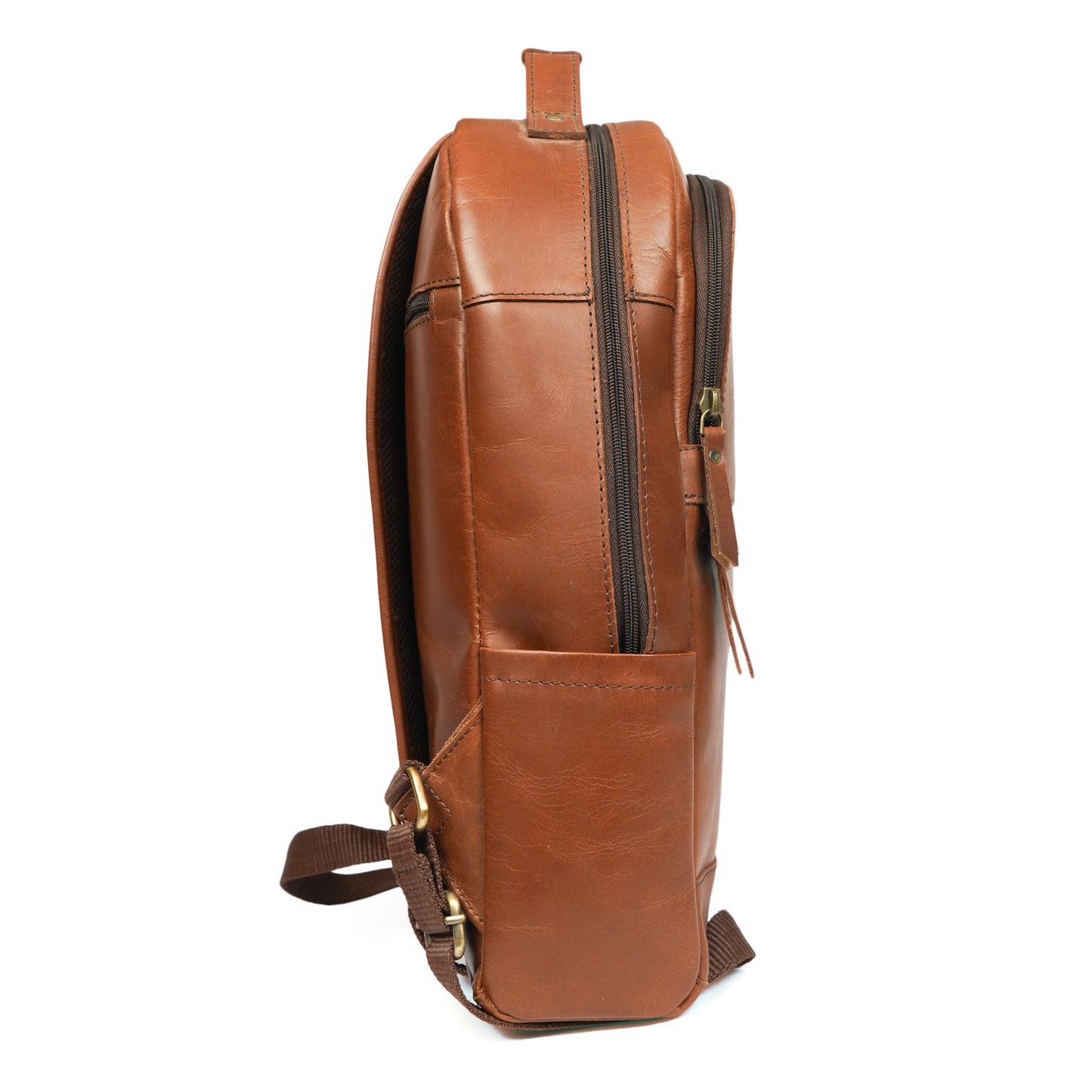 Handmade Tan Brown Leather Backpack