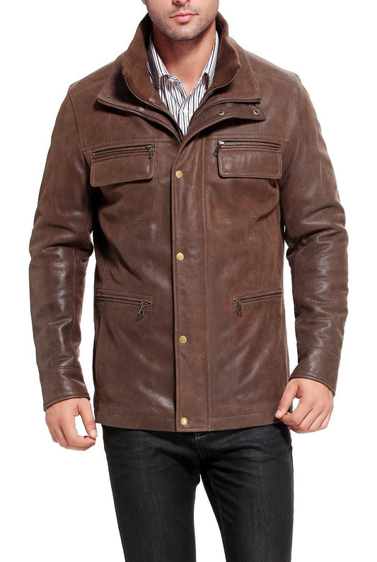 MEN LEATHER JACKET TLF 223