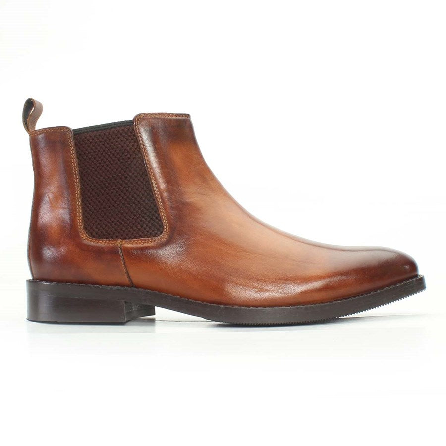 Handmade Tan Patina Chelsea Boots