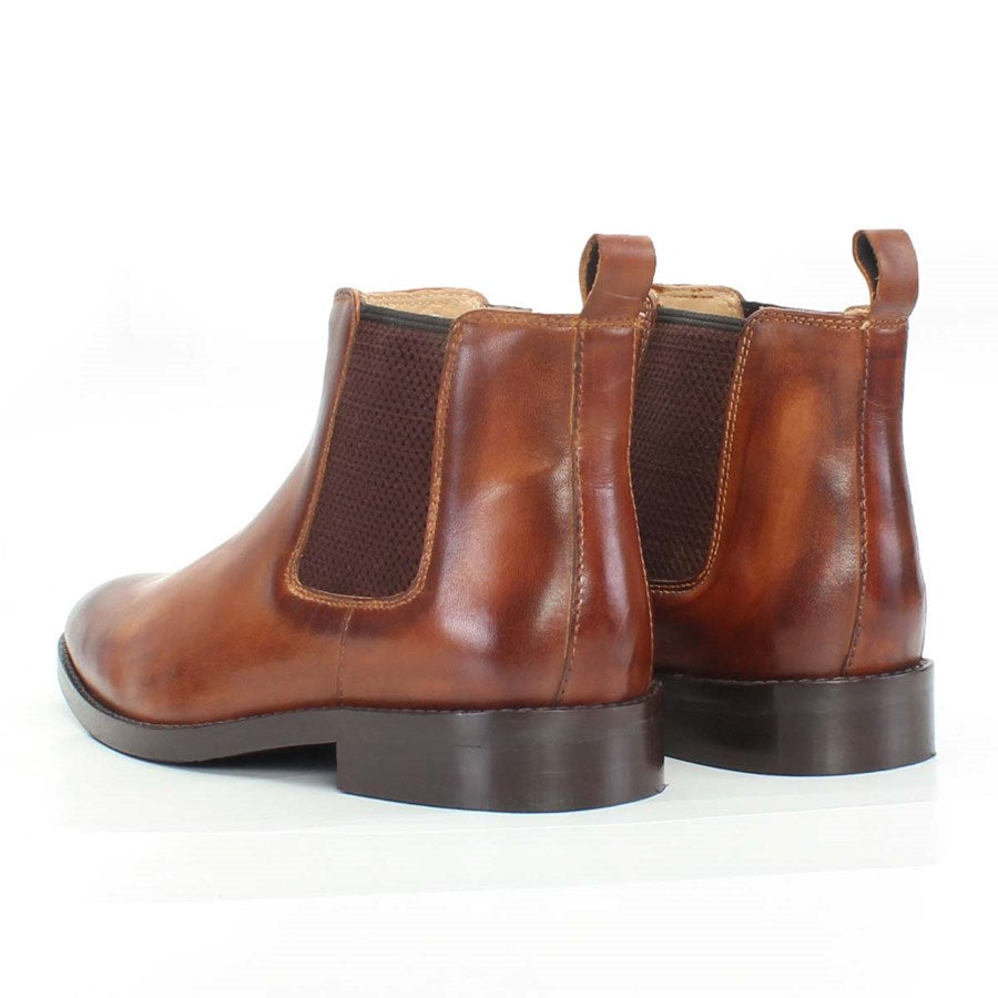 Handmade Tan Patina Chelsea Boots