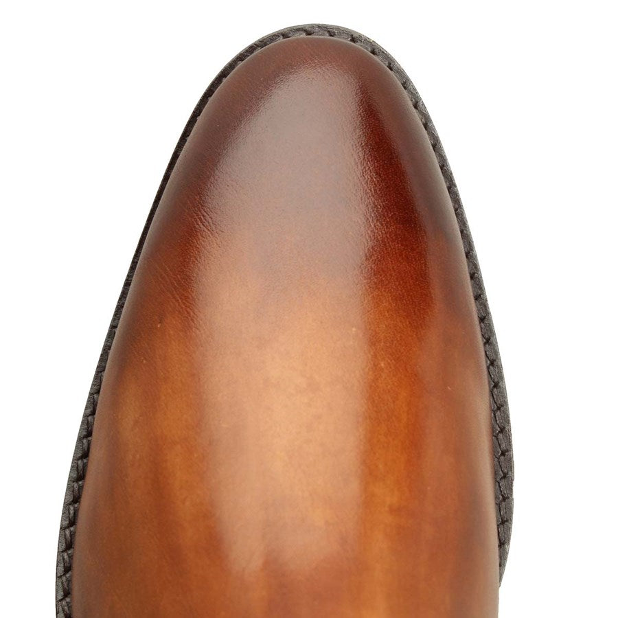 Handmade Tan Patina Chelsea Boots